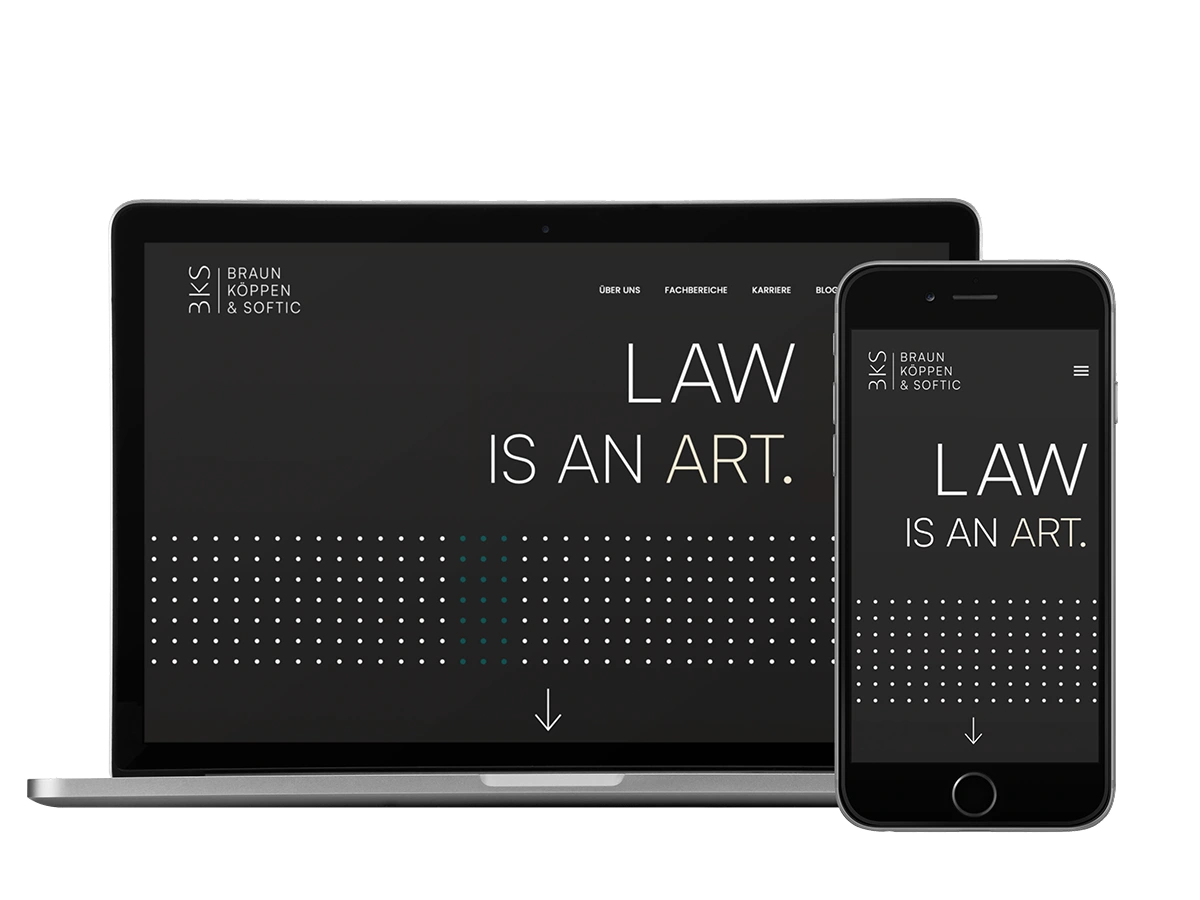 Screenshot der Website von Softie.Rechtsanwälte